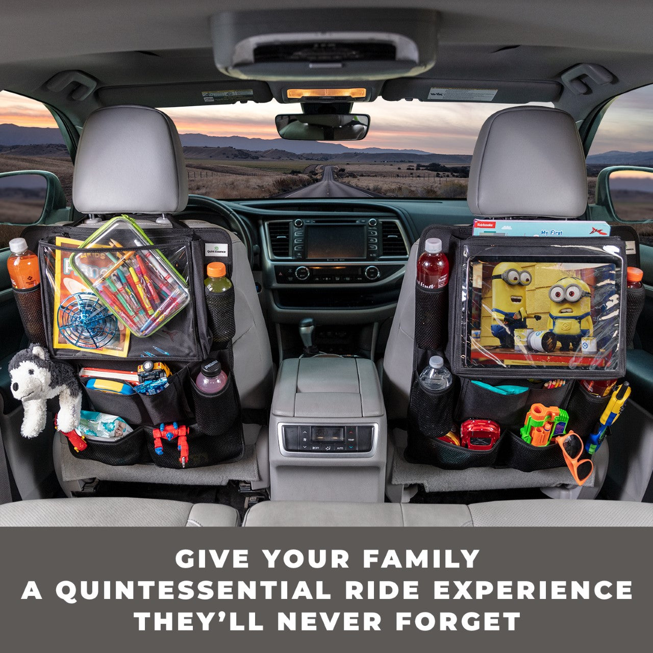 1 Pack Backseat Car Organizer, Kick Mats Car Back Seat Protector with Touch  Screen Tablet Holder Storage Pockets for Toys Book Bottle Drinks Kids Baby